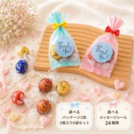 プチギフト リンツ リンドール 2個入り6袋セット メッセージシール メール便 チョコ チョコレート ギフト お礼 お配り用 プレゼント 職場 異動 結婚式 お祝い 育休 産休 挨拶 引っ越し 食品 お菓子 退職 ばらまき イベント 景品 お配りギフト