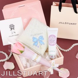 JILL STUART(ジルスチュアート) ラッピング済ギフトセット　タオルハンカチ＋ハンドクリーム＋選べるメッセージカード＋選べるソープフラワー　【R】