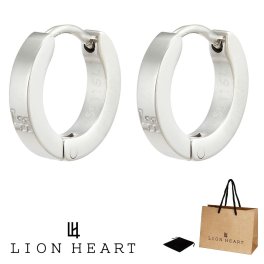 正規品 送料無料 ライオンハート LION HEART 2点セット 両耳用 フープ ピアス LHMP006 LHMP006NS ステンレス 316L サージカルステンレス メンズ レディース ユニセックス シルバー 男性 女性 ギフト プレゼント おすすめ 誕生日 クリスマス バレンタイン お祝い 新品 送料無料