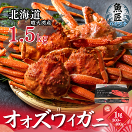 【北海道産】 オオズワイガニ 1.5kg 姿 ボイル （4-5尾） ギフト 贈答用 北海道産 北海道 カニ 蟹 ズワイガニ