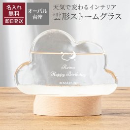 名入れ Fun Science ストームグラス クラウドオーバル 癒しインテリア ラッピング 無料メッセージカード ギフト 父の日 2026 プレゼント