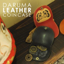 【送料無料】達磨 ヌメ革 コインケース ダルマ 可愛 レザー 和柄 小銭入れ