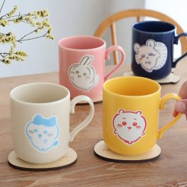etc0554ちいかわ コースター付マグカップ【父の日】 【母の日】 誕生日・記念日・敬老の日 などのプレゼントにオススメ！  【メッセージカード無料】 