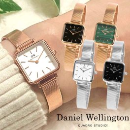 ダニエルウェリントン 腕時計 レディース ブランド 22mm スクエア クアドロ メッシュベルト プレゼント ギフト Daniel Wellington dw00100517 dw00100518 dw00100520 dw00100521 dw00100522
