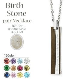 【誕生石12色の中からカラー選択可能！】ネックレス 誕生石 プレート 刻印 名入れ メッセージ バースストーン ブラック ジルコニア メンズ プレゼント ギフト