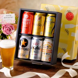 敬老の日【送料無料】【ビールギフト】バースデイカード付き 国産ビール飲み比べセット  アソート 送料無料（北海道・沖縄除く） アサヒ サントリー キリン サッポロ 350ml お誕生日お祝い ラッピング 熨斗