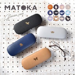 メガネケース おしゃれ ハード ブランド グッズ かわいい ワンポイント アニマル 上品 シンプル レディース メンズ ギフト 贈り物 プレゼント 箱 MATOKA マトカ 箔押し ゴールド 小学生 中学生 高校生 学生 大人 子供 キッズ 合皮 ハードケース 旅行