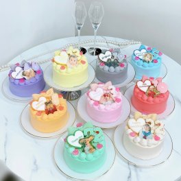 【選べる9色】 セミオーダーハートゼリーケーキ 4号5号6号【お好きな写真で】【記念日に】【アイシングクッキー】 4号5号6号