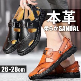 サンダル 本革 レザー メンズ 通販 メンズサンダル レザーサンダル スリッパ シューズ 靴 履きやすい 革 つま先あり かかと付き 歩きやすい 通気性 蒸れにくい カジュアル 男性用 男性 夏用 夏 オフィス スポーツ おしゃれ オシャレ