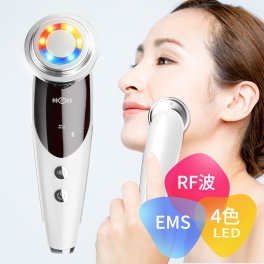 美顔器 ems ラジオ波 超音波美顔器 4色LED 光エステ 3段階レベル イオン導入 イオン導出 振動 温熱美顔器 1台多役 多機能美顔器 家庭用美顔器 リフト たるみ 毛穴ケア 小顔 フェイスケア 目元ケア プレゼント  