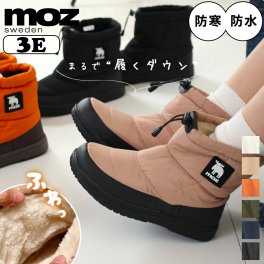 moz モズ ブーツ あったか レディース 防水 3E  歩きやすい 疲れない 撥水 ウィンターブーツ ショートブーツ スノーブーツ スノトレ 227001 黒 ブラック 幅広 靴 シューズ 北欧 ブランド