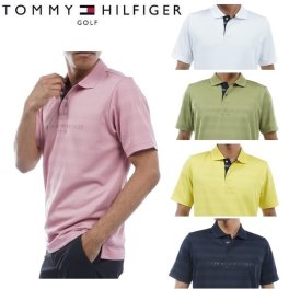 トミーヒルフィガー ゴルフ メンズ シャドーロゴ 半袖ポロシャツ TOMMY HILFIGER GOLF THMA436 2024年春夏モデル お誕生日祝い お祝い 記念品 お父さん 父の日 彼氏 男性 30代 40代 50代 60代  還暦祝い 敬老の日 人気プレゼント プレゼント