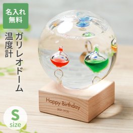 名入れ ガリレオ温度計 ドームS 332-209 癒し インテリア ストームグラス ガラスフロート温度計 ドーム S ガリレオ 温度計 ガラス 浮き球 おしゃれ 北欧 サイエンス 科学 Fun Science ラッピング メッセージカード ギフト 誕生日 記念日 贈答品 プレゼント ギフト 父の日 2026 プレゼント