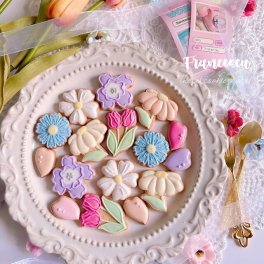 MINI FLOWER COOKIES　誕生日　記念日　内祝い　ギフト　プレゼント　推し活　プチギフト　かわいい　おしゃれ　人気　カラフル　春　桜　お花　バレンタイン　ホワイトデー