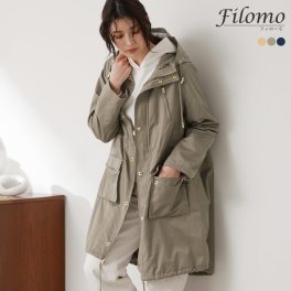 きれいめ マウンテンパーカー レディース 春 ロング 大きいサイズ ブランド ライトアウター 弱撥水 薄手 filomo おしゃれ 上品 フード付き アウター ミドル丈 モッズコート カジュアル 春アウター スプリングコート 50代 (08000157r) バレンタイン 成人祝い