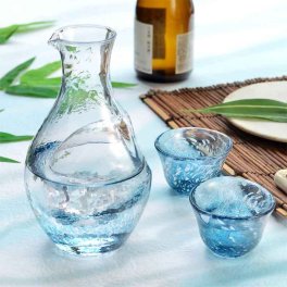 グラスコレクション 冷酒用 3点セット ( 氷ポケット付き徳利1個＋盃2個 )