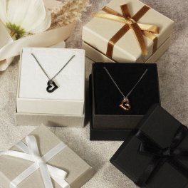 可愛いハートのネックレス2本セット つけっぱなしOK オープンハートネックレス 金属アレルギー対応 女の子におすすめ お揃い ぺアアイテム ペアネックレス クリスマス 誕生日 記念日 ギフト ふたりのきずな ふたりの秘密 N1129BKP