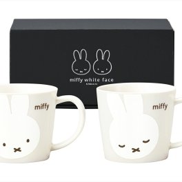 ミッフィー ホワイトフェイス ペアマグセット  商品φ90×80mm（290ml）×2
