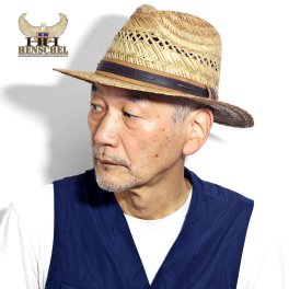 麦わら帽子 ハット 春夏 中折れ メンズ アメリカ ストローハット 帽子 HENSCHEL 涼しい 日よけ 麦わら帽 M L XL ナチュラル 敬老の日 ギフト プレゼント 誕生日 ラッピング