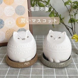 潤いマスコット FIKA 電気不要の自然気化式加湿器