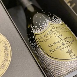 【名入れ彫刻高級シャンパン】ドン ペリニヨン ドンペリ 750ml クリスタル デコ ギフト プレゼント 開業 周年祝 パーティー 誕生祝 退職 記念 昇進 開店 お祝い 