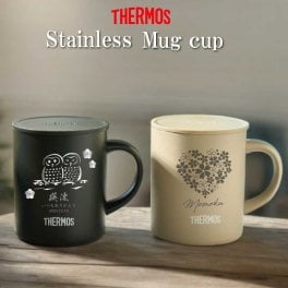 【名入れ 無料】L2 サーモス ステンレス マグカップ THERMOS JDG-352《選べる デザイン》(ステンレスマグ マグ タンブラー 名入れ 真空断熱マグカップ 蓋つき フタ付き 保温 保冷 ギフト 誕生日 プレゼント 記念品 お祝い 名前入り おしゃれ かわいい 北欧 350ml)