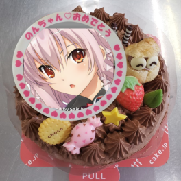 フォトキャラクタープレートケーキ　6号　お急ぎ便OK　誕生日　ガナッシュ　チョコレート　濃厚　生クリーム　ケーキ　デコレーション　プレゼント　ギフト　バースデーケーキ　メッセージ