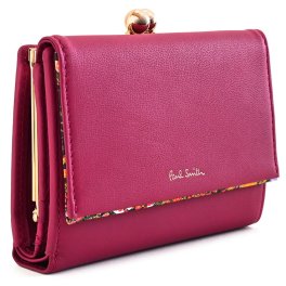 ポールスミス 財布 二つ折り財布 がま口財布 ローズ Paul Smith bpw103-23 レディース 婦人 ギフト 定番 彼氏 彼女 プレゼント