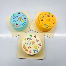 さくらんぼ落書きセンイルケーキ　4号