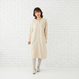 【送料無料】授乳服〈授乳/マタニティ〉コットン裏毛パジャマワンピース