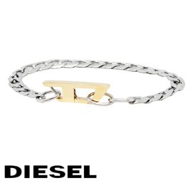 DIESEL ディーゼル ブレスレット ステンレス DX1338040 メンズ シルバー ゴールド 海外正規品 無料ラッピング可