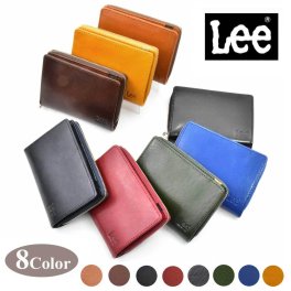 送料込 Lee リー 財布 イタリアンレザー折財布 ブック型二つ折り財布 0520266A 全8色 メンズ財布 ミドルウォレット