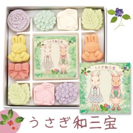 【当店でしか買えません】和三盆 和三盆糖 和三盆菓子 ばいこう堂 うさぎ和三宝 ウサギ 兎 兎年 干菓子 和菓子 お茶請け お菓子 さぬき和三宝 さぬき和三盆糖 かわいい 香川 さぬき お年賀 大人 お祝い プチギフト ギフト