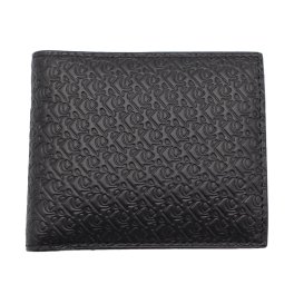 カルバンクライン　CK　Calvin Klein　二つ折り財布　LV04G1085G　ブラック BLACK　CKロゴ　エンボススレザー　AOP OUTLINE BILFOLD Wiht Coin　Europeライン