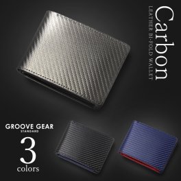 ggs-1006 GROOVEGEAR カーボンレザー二つ折り財布