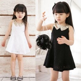 子供 ワンピース ノースリーブワンピース 子供服 女の子 ワンピース レース&スパンコールワンピース