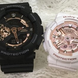 カシオ 恋人たちのGショック ペアウォッチ G-SHOCK BABY-G GA-110RG-1AJF BA-110-7A1JF 電池式 送料無料 国内正規品 記念日 誕生日 プレゼント お揃い ブラック 黒 ホワイト 白 クリスマス お祝い 結婚 婚約 20代 30代 40代 50代 カップル 夫婦