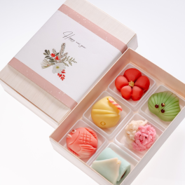 【京銘菓　雅】上生菓子6個入/練り切り/茶菓子/プレゼント/誕生日/御祝/和菓子/可愛い/婚礼