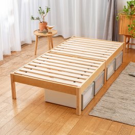 組み立てカンタン 天然木すのこベッド シングル 木製 ベッド スノコベッド ベッドフレーム 工具要らず 組立簡単　送料無料