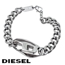 DIESEL ディーゼル ブレスレット DX1413040 メンズ シルバー ステンレス 海外正規品 無料ラッピング可