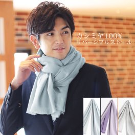 カシミヤ 100% ストール リバーシブルマフラー メンズマフラー カシミヤマフラー カシミア100％ スーツ ビジネス 誕生日プレゼント秋冬 男性 通勤 贈り物 父の日 祖父 祖母 (02000285-mens-1r) クリスマス バレンタイン 母の日 定年退職 バレンタイン 成人祝い