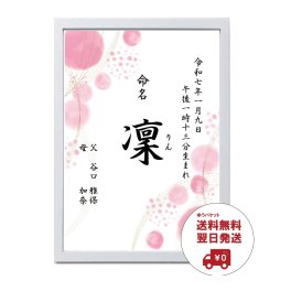 水彩模様の命名書  【名入れ】出産祝い　内祝い　命名式　お宮参り　お食い初め　産後のイベントに♩