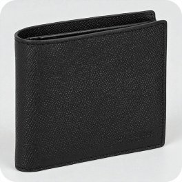 コーチ 二つ折り財布 メンズ ブランド COACH レザー CU371 QB/BK ブラック