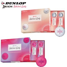 オウンネーム 名入れ対応 ダンロップ スリクソン DUNLOP SRIXON SOFT FEEL LADY ゴルフボール 1ダース  ホワイト ピンク