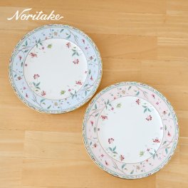 ノリタケ 花更紗 21cmプレートペア (色変り) 4409-56L/P97211 noritake 食器  皿 お皿 ケーキ皿 パン皿 ペアプレート 普段使い 洋食器 お皿 おしゃれ ブランド  陶器 シンプル お餞別 結婚祝い 引き出物 誕生日 プレゼント