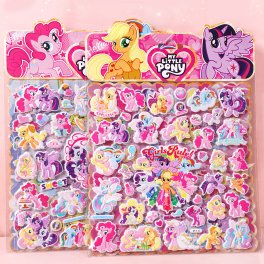 3Dジュエルシール アクリルラインストーン ステッカー 4枚セット シール 可愛い DIY 工芸品 ぷくぷくお尻 おしり おしりシール マイリトルポニー My Little Pony