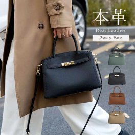 ハンドバッグ レディース 2way ショルダーバッグ 本革 手さげ 斜めがけ シンプル  ミニバッグ 牛革 金具付き ベルトデザイン グレージュ キャメル レザー あおりポケット 仕切り 鞄 きれいめ 大容量 女子 女性 プレゼント ギフト 送料無料