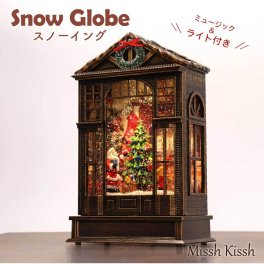 スノーイング スノードーム 光る 動く サンタ クリスマスツリー Snow Globe Christmas Xmas インテリア 店舗 ユニーク