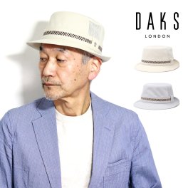 リネン アルペンハット メンズ 麻 ハット DAKS 紳士 アルペン 帽子 プレゼント 父の日 涼しい 夏 ハット 春 リネンハット ハウスチェック 帽子