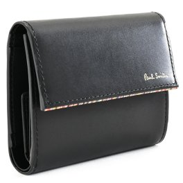 ポールスミス 財布 三つ折り財布 黒(ブラック) Paul Smith bps672-10 メンズ 紳士 ギフト 定番 彼氏 彼女 プレゼント